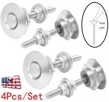 4X Push Button Quick Release Hood Bonnet Pins Lock Clip Car Bumper Latch Kit USA