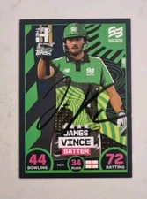 James Vince Signed The 100 Cricket Trade Card Topps Select Australia T20