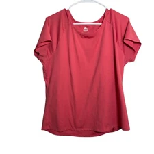 RBX Shirt Women's XL Pink Short Sleeve Athletic Round Neck Solid Gym Active Top