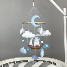 Ocean baby mobile boy ship mobile nursery crib fish baby mobile