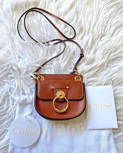 CHLOE Mini Tess Brown Leather Bag