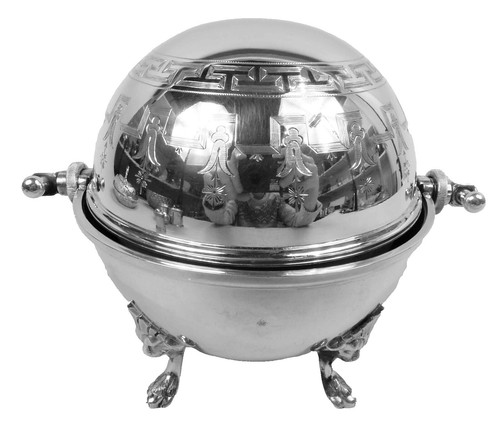 1883 FB Rogers Silver Co 273 Roll Top Caviar Butter Dish Server
