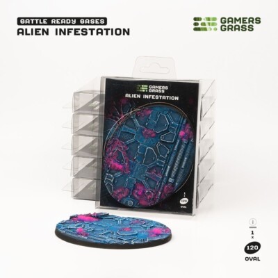 Alien Infestation Battle Ready Base - 120mm Oval - Brandneu - Gamers Grass