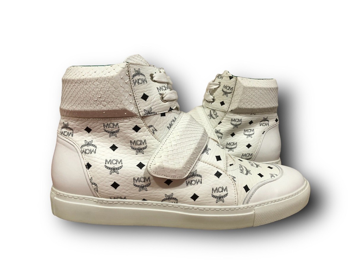 New MCM Men\'s Logo Canvas Suede Low Top Sneakers Shoes 46 13 MCM Men main image 4