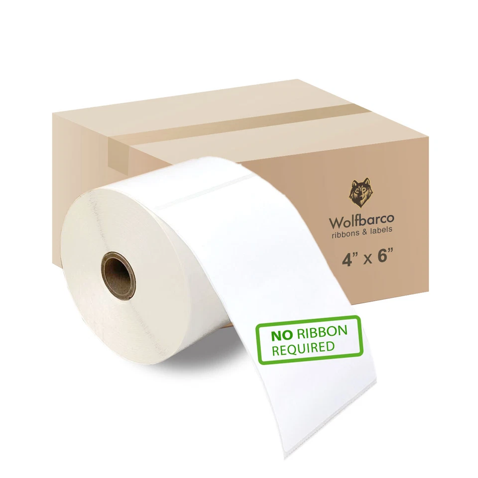 4"x6" Direct Thermal Shipping Labels 250/Roll For Zebra Eltron LP2844 ZP450 UPS - Image 2 of 4