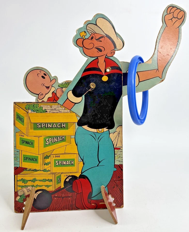 1957 Popeye & Sweet Pea Ring Toss Target Game Transogram Co. King Features - Image 3 of 4