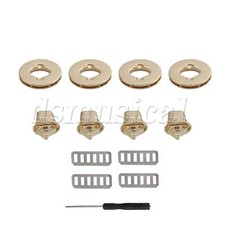 8 Pack Turn-lock Leather Bag Clasps Twist Button Closure Lock Light Gold