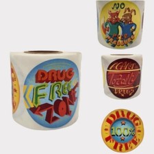 Vtg 80s 90s Dare Anti Drug Sticker Roll Drug Free School Kids Ad - 1 Roll