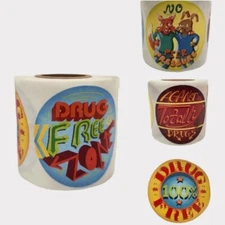 Vtg 80s 90s Dare Anti Drug Sticker Roll Drug Free School Kids Ad - (1) Roll 