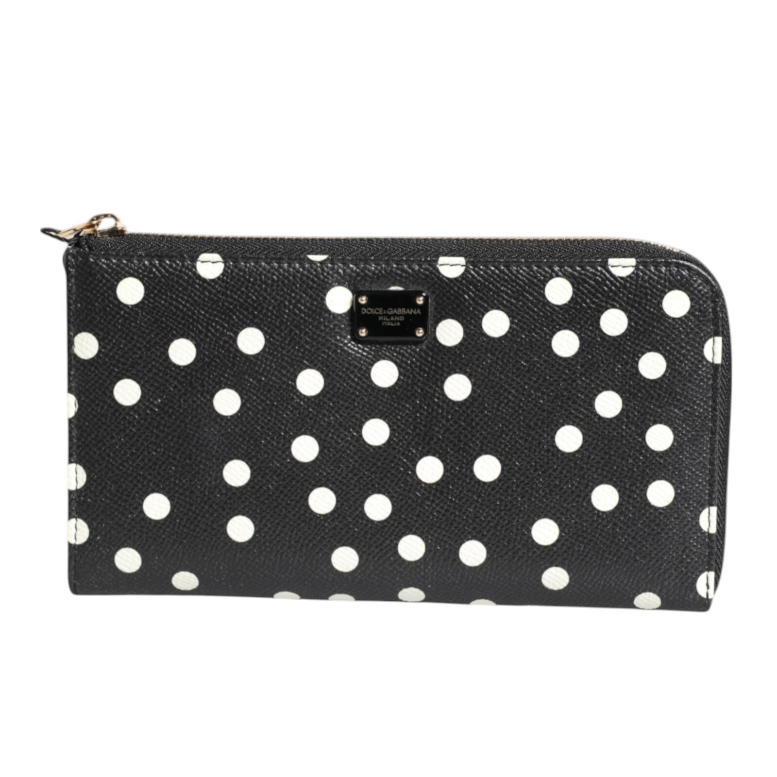 Кошелек DOLCE - GABBANA из черно-белой кожи в горошек на молнии Continental 810 долларов США 79890₽