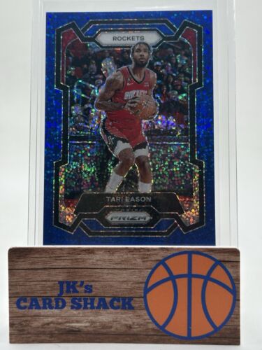 2023-24 Panini Prizm Tari Eason Blue Sparkle /144 #28 Houston Rockets