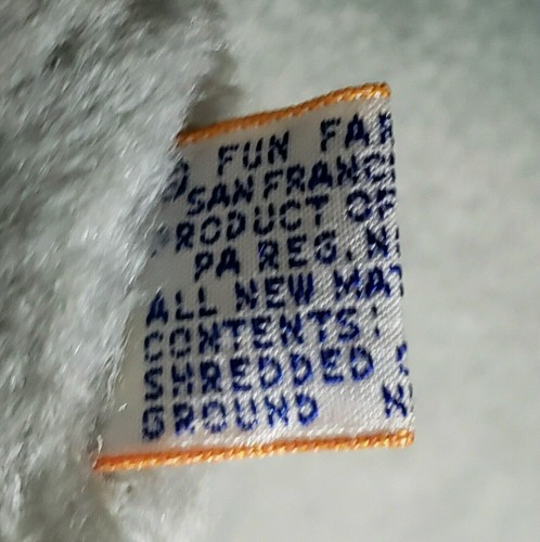 VTG 1978 Dakin Fun Farm Gray Robin Raccoon Plush Ground Nut Shells 6" w/ Tags - Picture 6 of 7