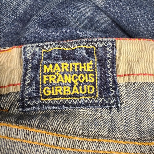 Le Jean De Marithe Francois Girbaud Herrenjeans Größe 42 blau bestickte Schnurrhaare - Bild 19 von 20