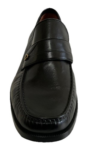 JOSS Herren Handmade In Italy Schwarz Leder Slipper Halbschuhe Schuhe Größe UK 9 EU 43 - Bild 11 von 23