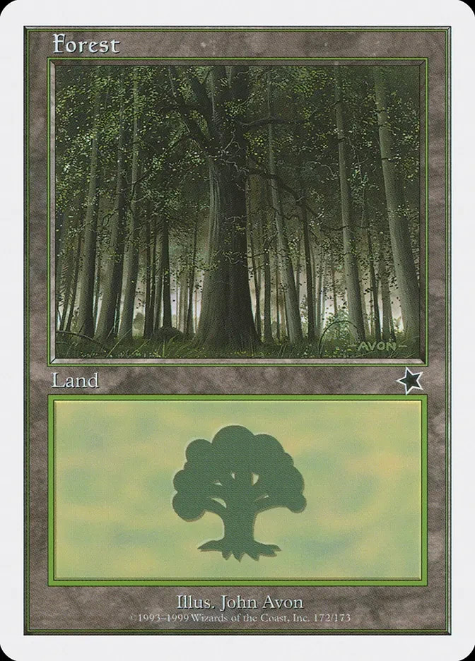 Forest #172 MtG Starter 1999 SP/NM Buy more and save!