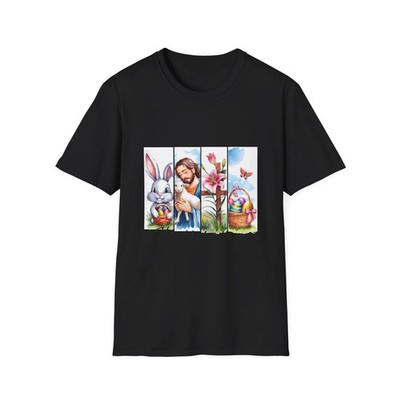  Easter Faith Unisex He Is Risen  Religious Black T-Shirt