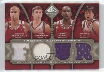 2009 SP Game Used Fabric Foursomes Level 1 Richard Jefferson Luke Ridnour 0gx4