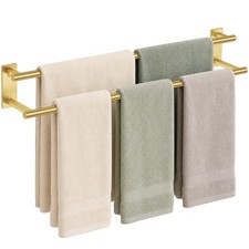 Double Towel Bar 32 inch Gold, Towel Rack for Bathroom, SUS304 Stainless Stee...