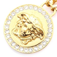 Versace Medusa Greca Necklace Rhinestone Women Gold One Size