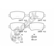 Satz Bremsbeläge Bremsklötze hinten für KIA CEE-D JD PRO Venga YN | 24253748