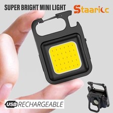 1000 Lumens Mini COB Flashlights Bright Rechargeable Keychain Small Flashlight