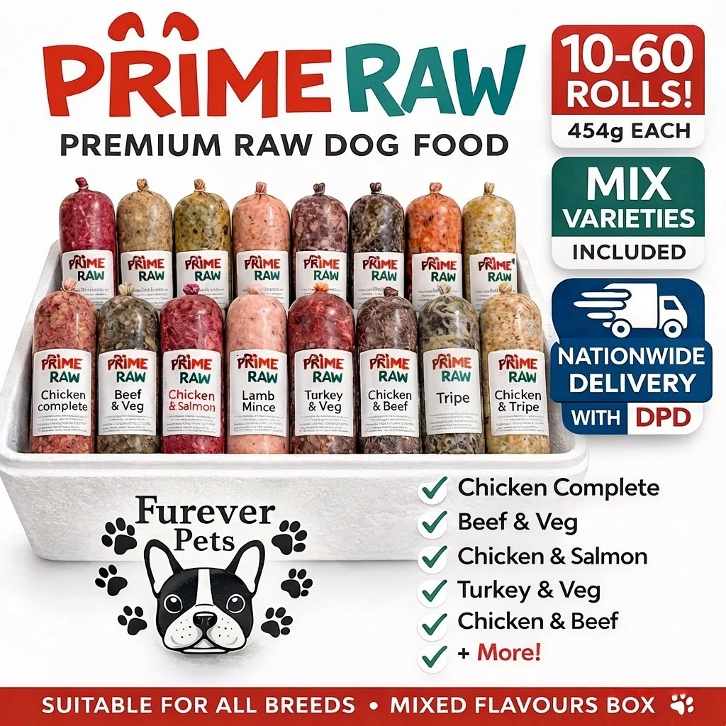 PRIME raw Dog Food 80|10|10 Completes 454g Chubs frozen raw meat
Opens in a new window or tab