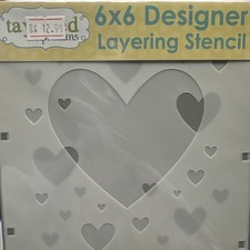 Taylored Expressions Layering Stencil Heart of Hearts TESN112