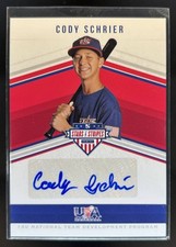 2018 USA Stars & Stripes Cody Schrier 14U National Team /196 #14NT-CS Auto