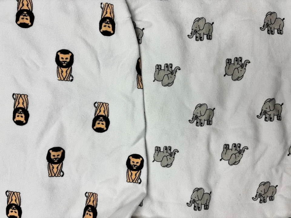 KeaBabies Algodão Orgânico Bebê 0 3 Mos Swaddle Wraps Elefante Leão Cinza 3pk NOVO - Imagem 4 de 4