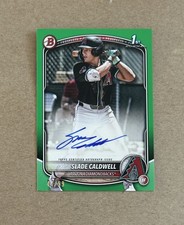 2025 Bowman Baseball Slade Caldwell Diamondbacks 1st Green Rookie Card #’d /99