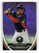 2013 Bowman Platinum #BPCP38 George Springer Chrome Prospects Purple Refractors