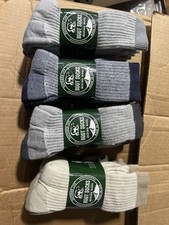 Woolrich HD Lana 65% Lana Hombres Peso Pesado Crew Senderismo Trabajo Calcetines 6 Pares EE. UU.