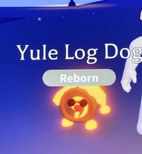 Adopt From Me Neon Yule Log Dog no potion 