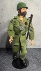 Vintage GI Joe Adventure Team - Talking Brown Hair Flocked Joe w/ Green Fatigues