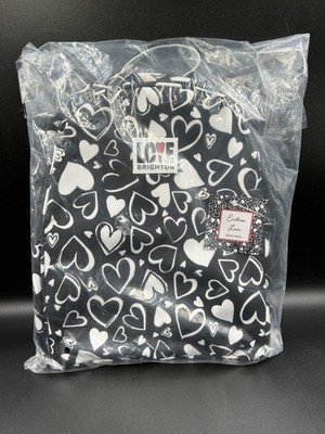 NWT Brighton Endless Love Backpack Limited Edition Black White Hearts 