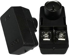 CESS F-Type Balun 300-75 ohm TV Connector Antenna Matching Black Red