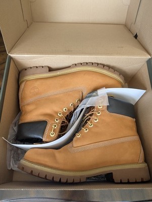 Timberland Men's Premium 6'' Wheat Nubuck Boots Size 9 M w/ Box + FREE Care Kit