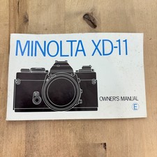 Minolta XD-11 Owner's Manual Original Settings Guide Dated 1977