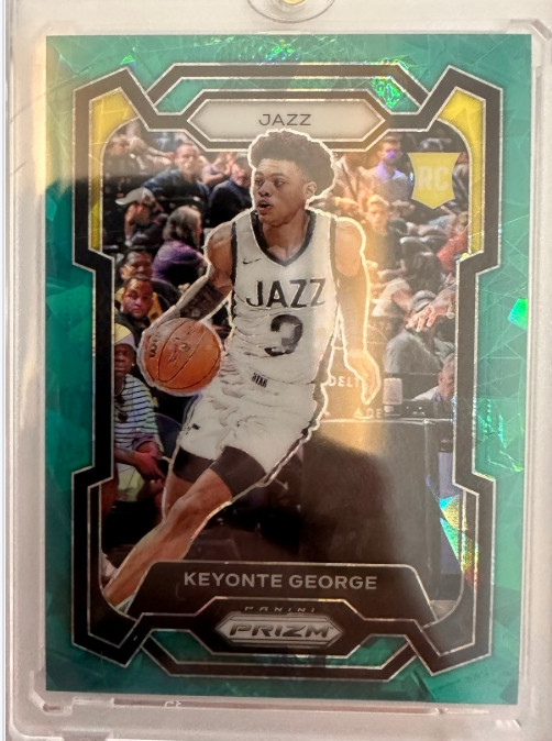 Keyonte George 2023-24 Panini Prizm 092/225 Teal Ice Prizm RC Utah Jazz #127