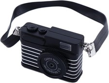 Nlinlin Vintage Camera 1:4 Scale Mini Prop Ornament 3L x 3W cm, Black