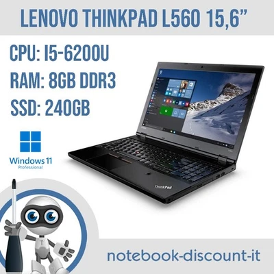 Lenovo ThinkPad L560 · i5-6200U · 8GB · 240GB