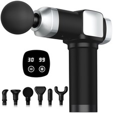 CAMEFER Deep Tissue Massage Gun, Portable Percussion Electric Matte Black