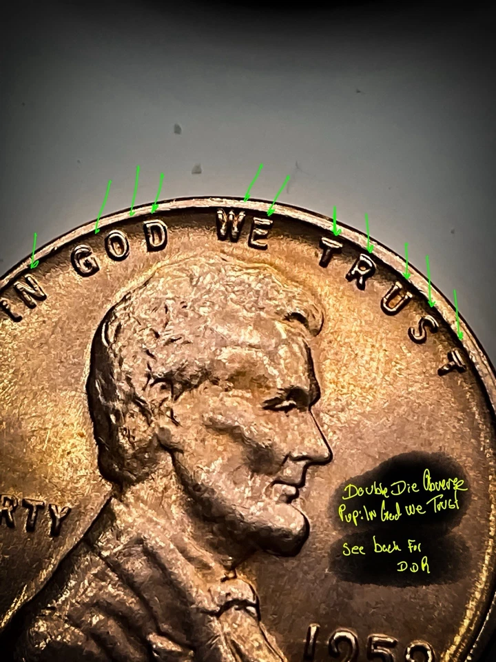 💎 GEM STATE DDO/DDR: 1959 D Lincoln Cent DDO “Pup: In God We Trust & One Cent” - Image 2 of 4