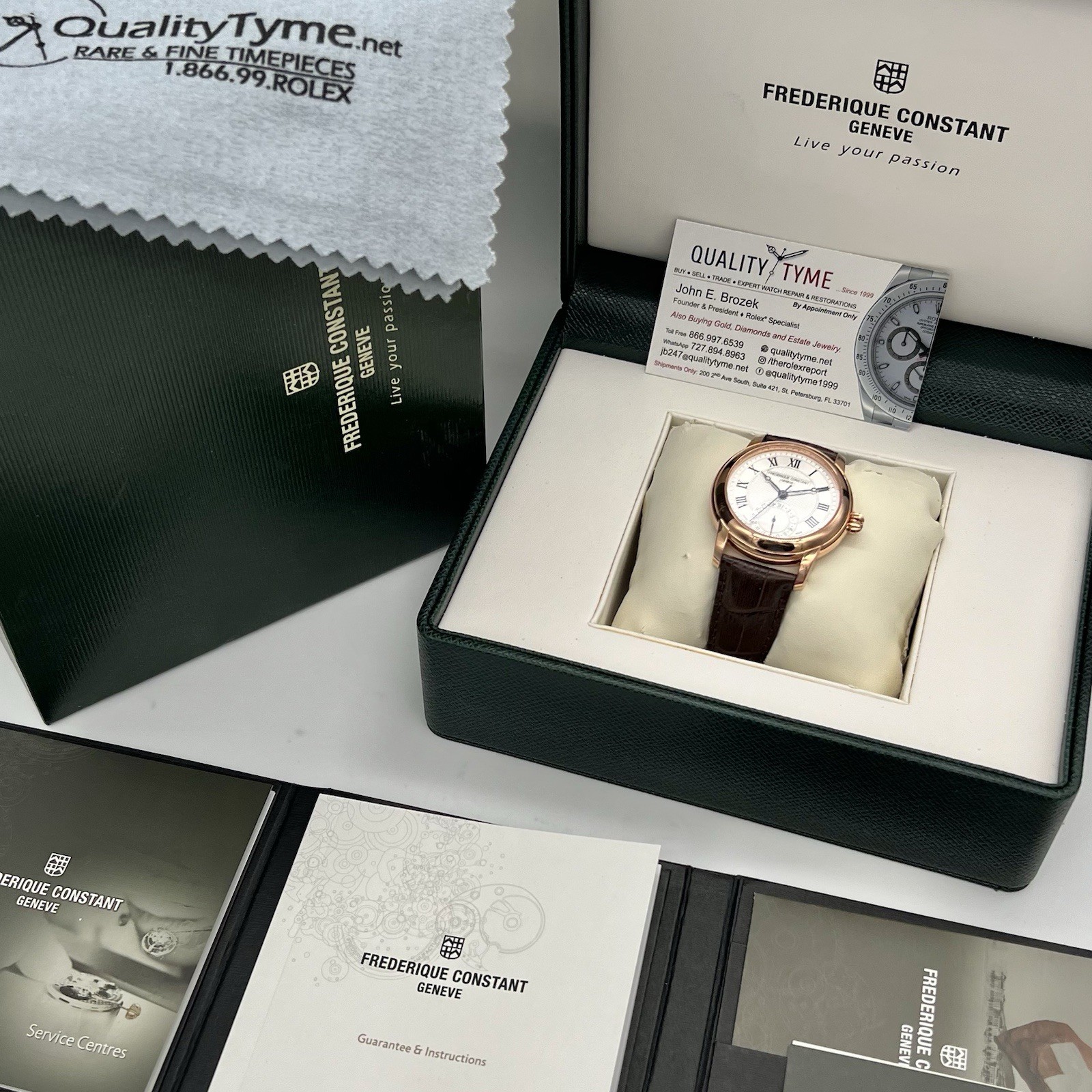 2016 42mm Frédérique Constant Classic Automatic FC-710MC4h4 Rose Gold Box Papers