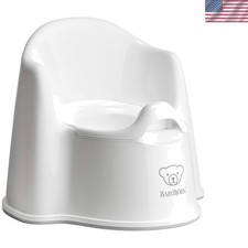 Babybj rn White/Gray Potty Chair  Non-Slip, Easy-Clean Toddler Toilet