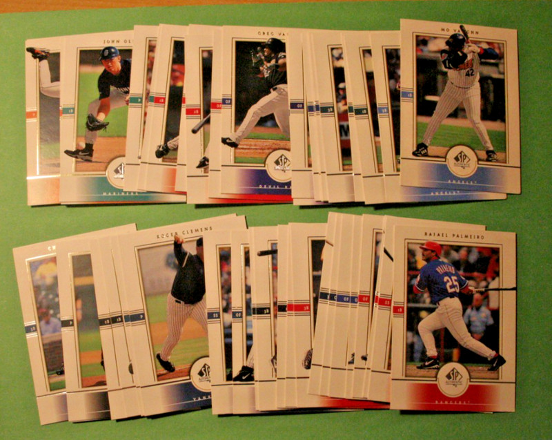 2000 SP Authentic complete set #1-90 w/Ripken/Pedro/Jeter/Bonds/Griffey+ - L795