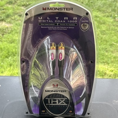 Monster Cable Ultra  Fiber Optic 24k Gold THX 1000 Digital 4Ft Component NEW