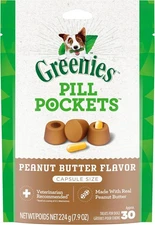 Greenies Pill Pockets for Dogs Large Size, Soft 30 Count (Pack of 1), Capsule 