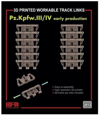 Rye Field Model RM-2013 - 1:35 Workable track links for Pz. Kpfw. III /IV early