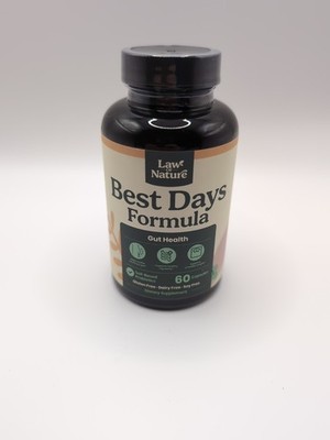 Best Days Formula Gut Support for Bloating, Gas & Irregularity Law of Nature